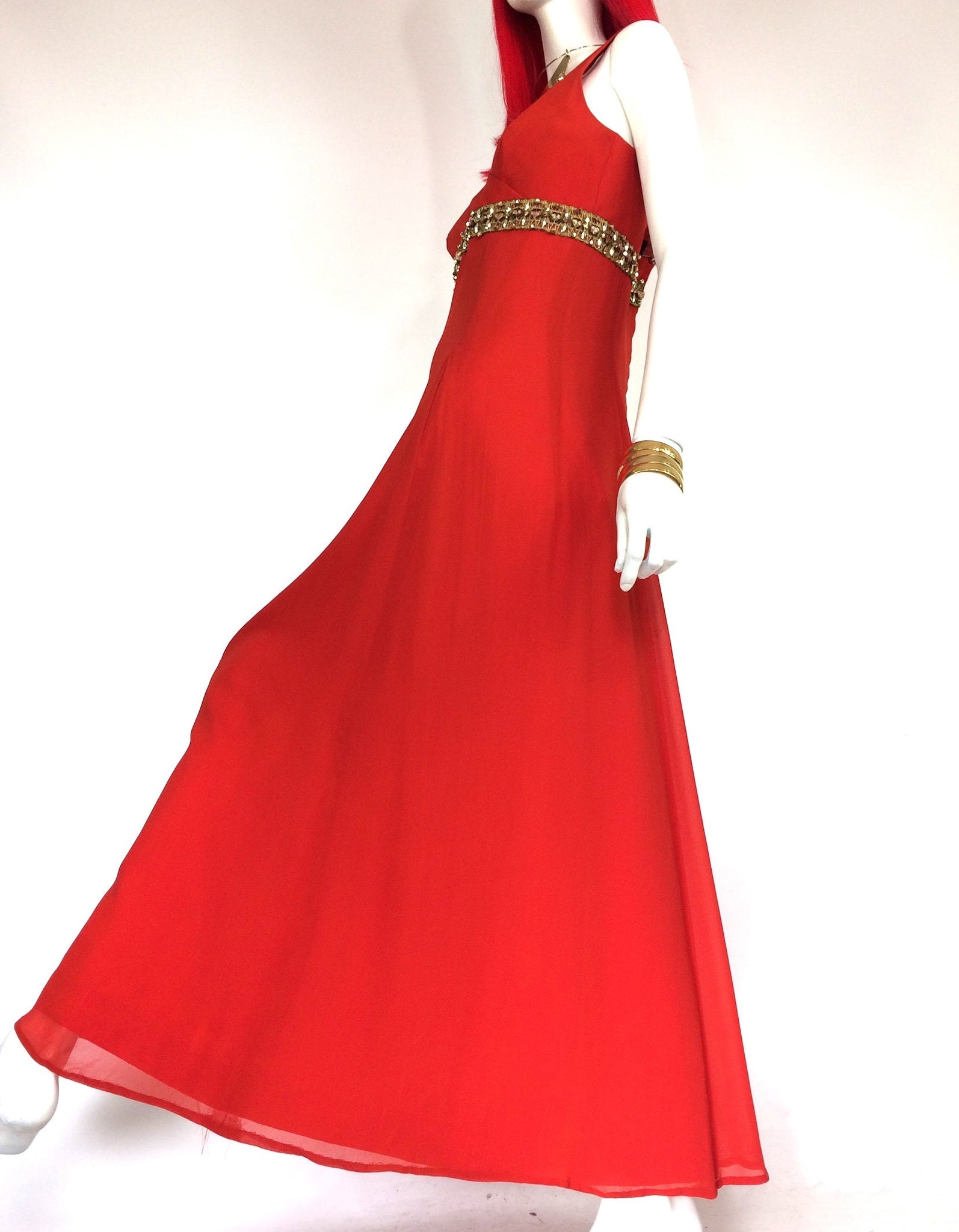 1960s vintage embellished silk chiffon cocktail gown / 70s / Diana Ros Top of the Shops Boutique 1960s vintage embellished silk chiffon cocktail gown / 70s / Diana Ros Top of the Shops Boutique