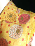 Reserved>>> 1960s vintage yellow flower Mod summer dress / shirt dress / Button through