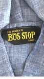 Bus Stop 1970s vintage cotton halter shirt dress / 1940s / pockets / Lee Bender